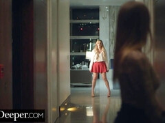 Blonde, Sucer une bite, Bondage, Petit ami, Gorge profonde, Faciale, Chatte, Chevaucher