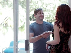 Américain, Nana, Grosse bite, Gros seins, En gros plan de très près, Mère que j'aimerais baiser, Piscine, Rousse roux