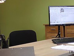 面接, 美人, バック, 淫乱熟女, 母, お金, 義母, ティーン