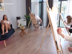 Art and Amazing Sex: Sasha Paige Gives Best Blowjob and Takes Cum in Mouth