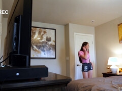 Grosse titten, Bruder, Braunhaarige, Schwanz, Hd, Natürlich, Titten, Spanner