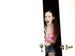 18, デカチン, デカパイ, ブロンド, フェラチオ, バック, 小柄, ティーン