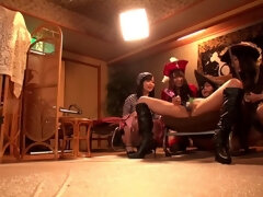 フェラチオ, グループ, 毛深い, 手コキする, ハードコア, 日本人, おもらし, ストッキング