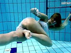 18, ブロンド, 女, フェティッシュ, ヌード, ロシア人, ティーン, 水中