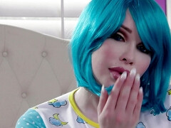 In den arsch, Schlafzimmer, Grosser arsch, Grosse titten, Transfrau, Socken, Solo, Spielzeuge