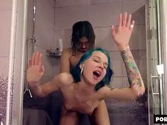 ROUGH Shower Fuck And Throatpie For Petite Russian Teen Laruna