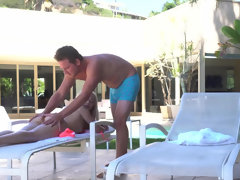 Blond, Pijpbeurt, Sperma in gezicht, Handbeurt, Hardcore, Hd, Natuurlijke tieten, Kut duiken