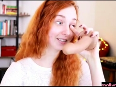 Sexy naughty redhead babe Jade masturbate