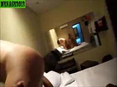 Enthousiasteling, Braziliaans, Man die toekijkt, Groep, Interraciaal, Latijnse vrouw, Moeder die ik wil neuken, Trio