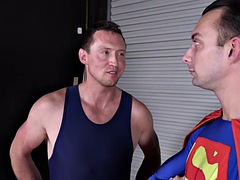 Cosplay wrestler ass fucked and facialized by dom