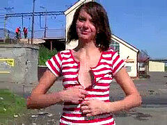 Compilatie, Voeten, Flashing, Buiten, Klein, Openbaar, Spandexonderbroek, Bekijker