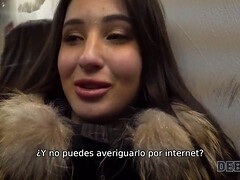 En levrette, Jeans, Argent, Seins naturels, Chatte, Rugueux, Russe, Adolescente