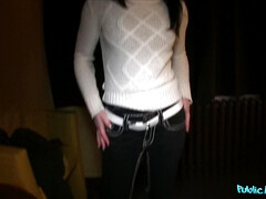 Kont, Pijpbeurt, Tsjechisch, Spijkerbroeken, Natuurlijke tieten, Buiten, Doordringend, Gezichtspunt