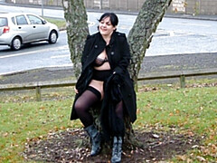 デカパイ, イギリス人, エロ熟女, ディルド, 女, Hd, 熟年, アウトドア