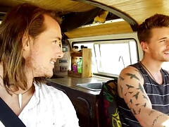 18, デカチン, フェラチオ, ゲイ, Hd, キス, ティーン, 三人