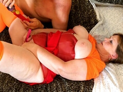 Américain, Queue, Femelle, Mamie, Orgasme, Chatte, Jarretelles, Jouets