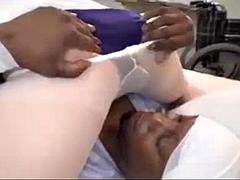 デカパイ, 黒人, フェラチオ, 黒人, 異人種間, 日本人, 淫乱熟女, オッパイの