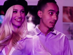 ブロンド, 指いじり, 毛深い, レズビアン, なめる, オマンコ, ストッキング, ティーン