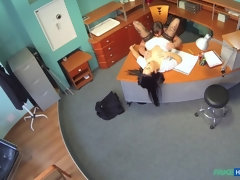 Arzt, Fingern, Handjob, Lecken, Krankenschwester, Büro, Muschi, Uniform