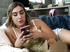 デカ尻, デカパイ, ブロンド, フェラチオ, 兄弟, ズームショット, 手コキする, ハードコア