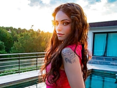 Outdoor passion with a natural tattooed mademoiselle Clara Mia