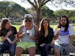 アメリカ人, デカチン, デカパイ, イマラチオ, Hd, ラティーナ, オーガズム, 三人