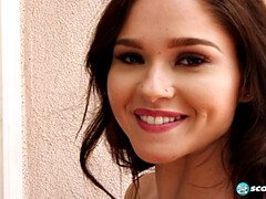 茶髪の, オナニー, アウトドア, 一人, ティーン