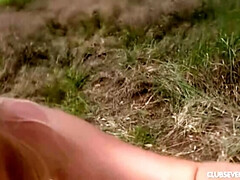 Wild thing Babe & Jenny: Outdoor lesbian encounter with small breasts