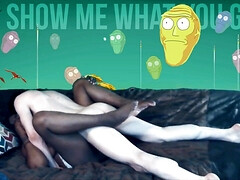 素人, デカパイ, チン, 黒人, 自家製, 異人種間, オーガズム