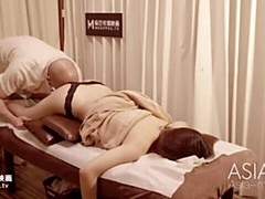 Asiatique, Pieds, Massage, Huilée