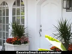 Exxtrasmall - Tiny Teen Alina West sucks huge boner to pay debt