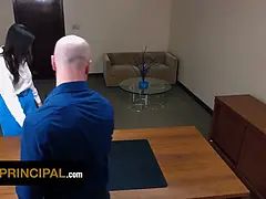 Jummy step-mom ivy ireland gets into a sticky situation with the weirdo principal