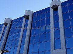 美人, ブロンド, 顔面騎乗, ハードコア, 下着, 母, オフィス, オマンコ