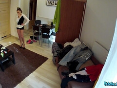 Sucio, Estilo perrito, Europeo, Casero, Cocina, Mucama, Dinero, Pov