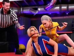 デカ尻, ブロンド, ジム, レズビアン, なめる, 淫乱熟女, オマンコ, ストリッピング