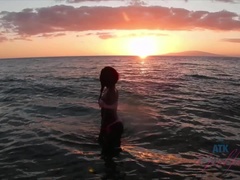 Playa, Negro, Mamada, Novia, Pov, Coño, Afeitado, Mojado