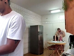 18, 浮気する, Hd, 人妻の, キッチン, ラティーナ, スペイン人, 妻