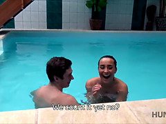 Anna Rose gets hot and heavy in a private pool while being filmed by a hidden cam