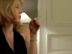 Schönheit, Blondine, Vollbusig, Klassisch, Schwanz, Französisch, Nippel, Muschi