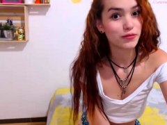 Amateur, Masturbation, Culottes ou slips, Rousse roux, Solo, Adolescente, Jouets, Webcam