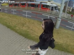 Pijpbeurt, Bruinharig, Brillen, Handbeurt, Masturbatie, Buiten, Gezichtspunt, Tiener