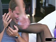 Mamada, Morena, Pies, Atragantadas, Coño, Tatuaje