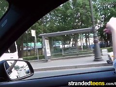 Watch this teen get her tight ass drilled in the car by a stranger