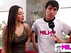 Anal, Beauté, Gros cul, Sucer une bite, Brésilienne, En levrette, Seins naturels, Orgasme