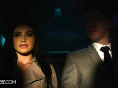 アナル, お尻, フェラチオ, 茶髪の, チン, 顔射, 馬乗り, 三人