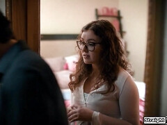 18 jaar, Lul, Handbeurt, Masturbatie, Klein, Geschoren, Student, Lerarin