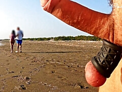 Anal, Plage, Grosse bite, Attrapée, Tromperie, Exhib, Public, Pute