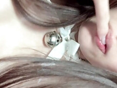 Asian beauty's sultry charm captivates in intimate solo ecstasy