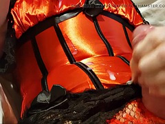 デカチン, 女装男装, ゲイ, 下着, オナニー, 熟年, 穴開きパンティ, 一人