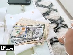 フェラチオ, 浮気者, なめる, 母, オマンコ, 剃毛, スカート, ヒモパン